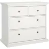 Commode 4 tiroirs HARLINGTON coloris blanc