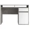 BUT Bureau 1 porte et 1 tiroir BEST LAK 2 Imitation béton/blanc brillant