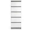 But Commode - Nada - Haute et étroite - 5 tiroirs - Blanc brillant