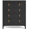 Commode 3+2 tiroirs REAL coloris noir