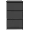 Demi commode 3 tiroirs BEST LAK 2 noir mat