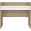 BUT Bureau 2 tiroirs OPAL imitation chêne et blanc