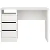 BUT Bureau 3 tiroirs et 1 niche STUDY Blanc