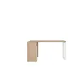 Bureau d’angle compact OFFICE coloris chêne/blanc
