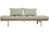 Lit de jour en bois clair et matelas lin Pace - Karup Design