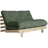 Canapé-lit vert clair en pin massif Roots 140 - Karup Design