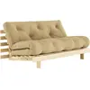 Canapé-lit beige wheat pin massif Roots 160 - Karup Design