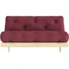 Canapé-lit bordeaux en pin massif Roots 160 - Karup Design