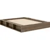 Karup Design Lit ZIGGY en pin massif foncé avec multiples rangements 140x200