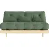 Canapé-lit vert olive pin massif Roots 160 - Karup Design