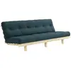 Canapé convertible en bois de pin et matelas bleu pétrole 100x190cm Lean - Karup Desi