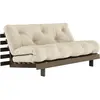 Karup Design Canapé convertible 160x200cm en bois foncé et tissu - Beige