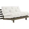 Karup Design Canapé convertible en bois et tissu 2 places - Écru