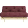 Karup Design Canapé convertible en bois et tissu 2 places - Bordeaux