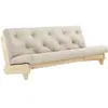 Karup Banquette ajustable FRESH en pin massif naturel avec matelas futon beige 140x200