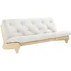 Karup Banquette ajustable FRESH en pin massif naturel avec matelas futon naturel 140x200