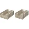 Liewood - Set de 2 boîtes de rangement Weston S - Sandy - Liewood