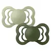 BIBS® BIBS Sucette Supreme Sage/Hunter Green silicone 0-6 m, lot de 2
