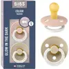 Bibs® Bibs Couleur Tétines Nuit Vanille - Rose 0 - 6 mois Taille 1