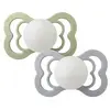BIBS® BIBS Sucette Supreme Sage et Cloud Glow silicone 0-6 m, lot de 2