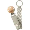 Bibs Paci Braid Dummy Clip Sand Ivory 1ut