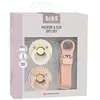 Coffret Sucette Bibs Blush Latex T1 (0-6 Mois) + Attache