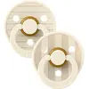 BIBS Lot de 2 sucettes en latex Studio Colour Ivory-Vanilla (0-6 mois)