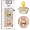 BIBS Colour Natural Rubber Size 1: 0+ months tétine Vanilla / Blush 2 pcs