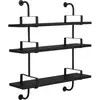 3 étagères en frêne noir 95 cm Démon Shelf - Gubi