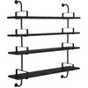 4 étagères en frêne noir 155 cm Démon Shelf - Gubi