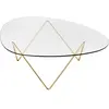 Gubi Table Basse Pedrera (Laiton - Plateau En Verre Et Base En Métal)