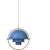 GUBI Suspension Multi-Lite, Ø 36 cm, laiton/bleu