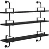 3 étagères en frêne noir 155 cm Démon Shelf - Gubi