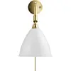 Applique murale Gubi Bestlite BL7, blanc/laiton, Ø 16 cm, E14