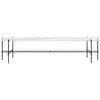 GUBI table basse structure noire TS CONSOLE 180 x 40 x H 40 cm (Blanc ...