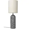 Lampe beige base grise en marbre XL Gravity - Gubi