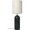 Lampe beige base noir en marbre XL Gravity - Gubi