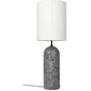 Lampe blanche base grise en marbre XL Gravity - Gubi