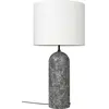 Lampe basse blanche base grise en marbre XL Gravity - Gubi