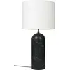 Lampe basse blanche base noire en marbre XL Gravity - Gubi