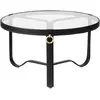 GUBI table basse ADNET TABLE Ø 70 cm (Black - Verre et cuir)
