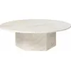 Table basse ronde en pierre blanche 110 cm Epic - Gubi