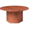 Table basse ronde en travertin rouge brûlé 80cm Epic - Gubi