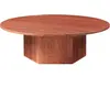 Table basse ronde en travertin rouge brûlé 110cm Epic - Gubi