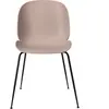 Chaise rose piétement en métal noir Beetle - Gubi
