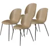 Gubi Set De 4 Chaises Beetle Dining Chair Base Noire (New Beige - Poly...