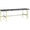GUBI table basse structure laiton TS CONSOLE 120 x 30 x H 40 cm (Gris ...