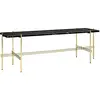 GUBI table basse structure laiton TS CONSOLE 120 x 30 x H 40 cm (Noir ...
