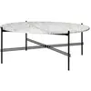 GUBI table basse ronde structure noire TS Ø 105 x 40 cm (Blanc Carrara...