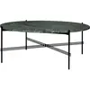GUBI table basse ronde structure noire TS Ø 105 x 40 cm (Vert Guatemal...